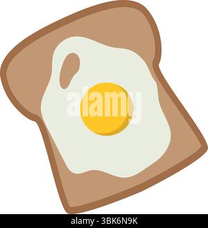 Egg on toast breakfast. Vector Stock Vector