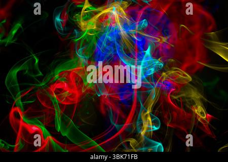 Colorized smoke Stock Photo