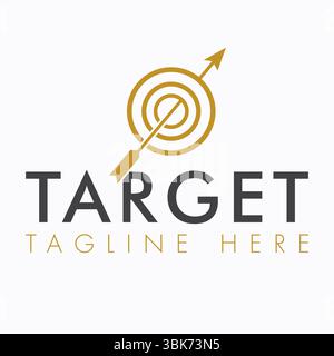 Target Logo Concept For Success Symbol. Business Goal Logo Design Stock Vector