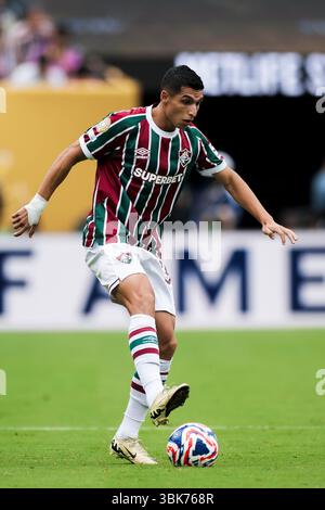Fluminense player Kevin Serna during a match against Flamengo, valid