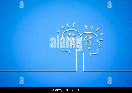 Composite image of idea against a blue blackground Stock Photo