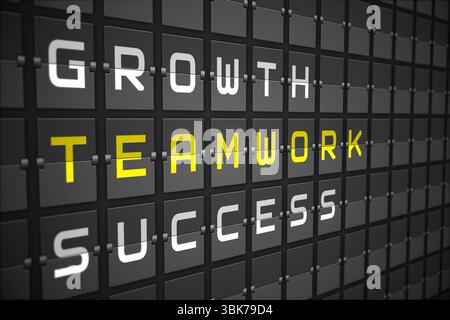 Teamwork buzzwords on black mechanical board Stock Photo
