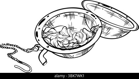 Tea Strainer Vector Isolated Outline Illustration Stock Vector