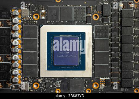 Central processing unit closeup computer part closeup. High quality photo Stock Photo
