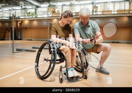 Athlete with Disability Speaking to Coach Stock Photo - Alamy