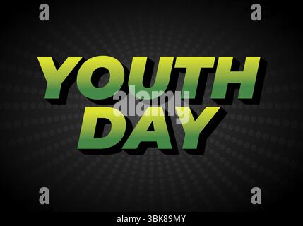 youth day text effect design in bold fonts Stock Vector