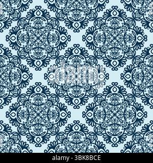 line floral scribble seamless pattern background Stock Vector