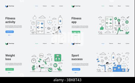 The program tracks workouts efficiently, offers weight loss tools, motivating success icons, and includes a userfriendly mobile app with a web template for optimal user experience Stock Vector