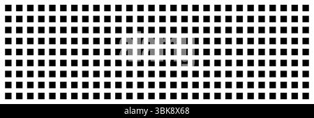 Black rectangles squares in a grid pattern on a white background, graphic illustration. concept of design, modern art, geometric pattern, minimalism, Stock Vector