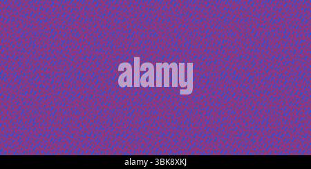 Horizontal Seamless pattern with blue hand-drawn dashes and dots on a purple background. Playful scribble texture with pen and ink feel. Perfect for Stock Vector
