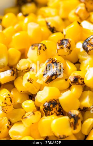 Homemade Fire Roasted Corn Kernels in a Bowl Stock Photo