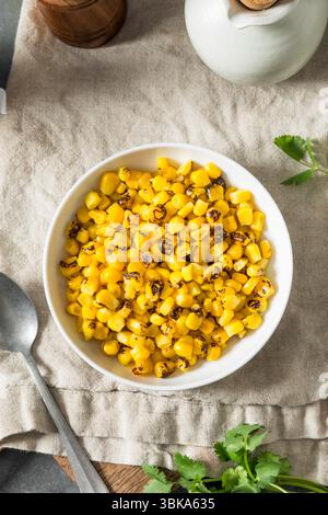 Homemade Fire Roasted Corn Kernels in a Bowl Stock Photo