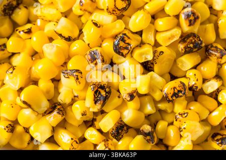 Homemade Fire Roasted Corn Kernels in a Bowl Stock Photo