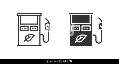 Petrol machine icon set representing fuel, energy, and gas station. Stock Vector
