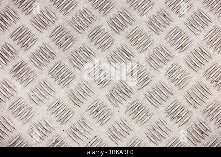 Checker plate with textured diamond pattern closeup Stock Photo