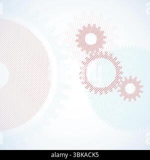Rotating pinion in geometric style. Stock Vector