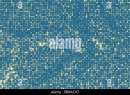 Abstract background blue and gold square elements Stock Vector