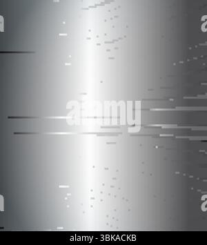 Bent metal surface as a universal abstract black and white background Stock Vector