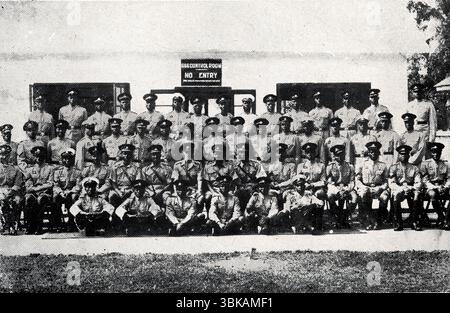 The men who man the "666" (shortly to be "999") Control Room and cars. From a printed example published at the Nigeria Police HQ in Lagos, in the Nigeria Police Magazine, December 1948-1950. Stock Photo