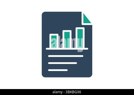 Report icon. solid icon style. icon related to Assessment. business elements vector illustration Stock Vector