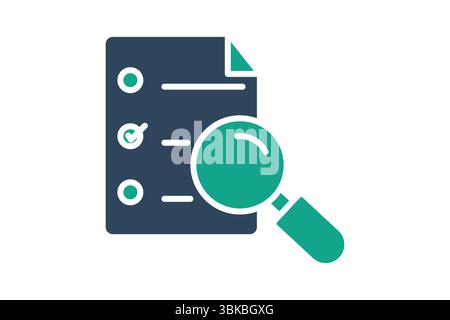 Diagnostic icon. solid icon style. icon related to assessment. business elements vector illustration Stock Vector