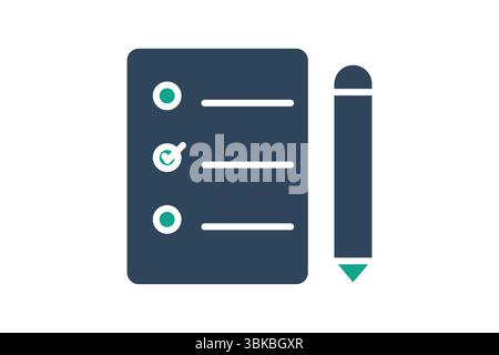 Assessment icon. solid icon style. icon related to business. business elements vector illustration Stock Vector