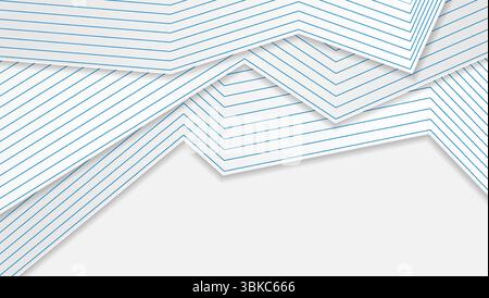 Grey white abstract corporate curved background with blue lines. Vector design Stock Vector