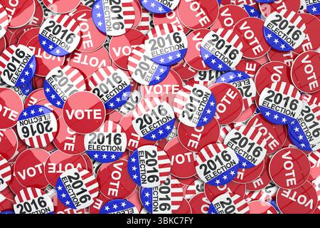 Badge vote 2016 for election Stock Photo