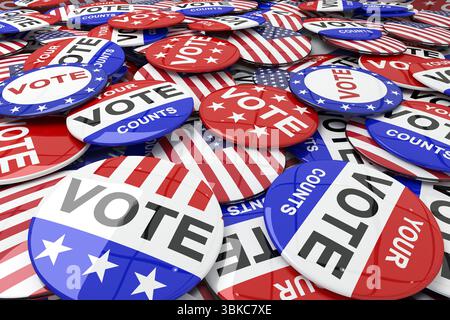 Badge vote 2016 for election Stock Photo