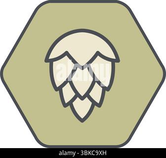 hop brew brewery logo craft beer vector icon logo design Stock Vector