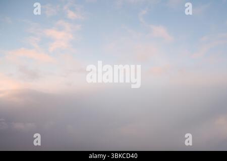 Soft Pastel Sky with Clouds Stock Photo
