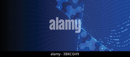 Technology abstract hexagon and polygon background for presentationand other projects Stock Vector