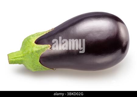 Aubergine or eggplant isolated on white background. File contains clipping path. Stock Photo