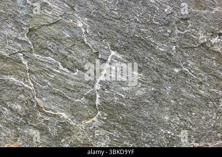 Close-up view of a textured stone surface revealing unique patterns and soft colors in a natural environment. Stock Photo