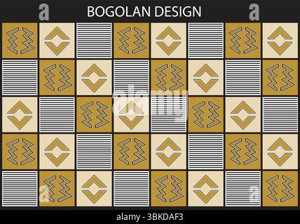Motifs design Bogolan Stock Vector
