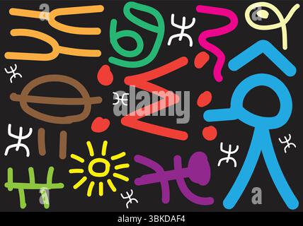 Motifs design Bogolan Stock Vector