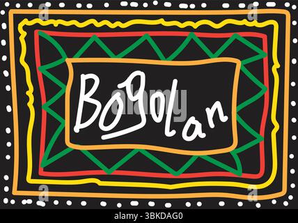 Motifs design Bogolan Stock Vector
