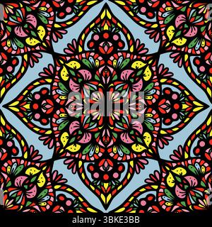 seamless floral scribble pattern background, motifs floral hand drawn, scribble style, ogee pattern, design for seamless floral pattern, printing, Stock Vector