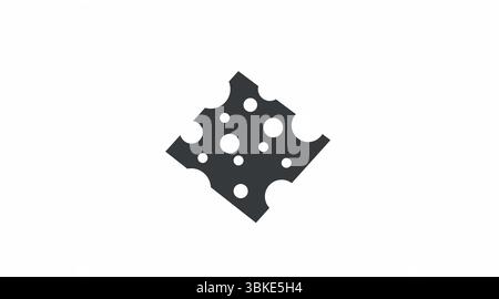 Cheese Icon. Vector isolated editable black and white linear illustration of a slice of Cheese. Stock Vector