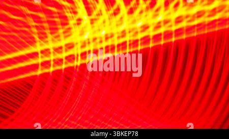 Flowing Curved Light Lines Orange and Yellow Abstract Background Stock Photo