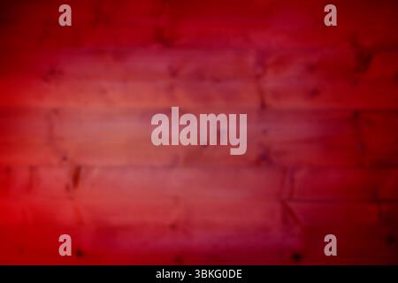 Gradient brick wall is glowing with warm red to orange hues, visible mortar in flat design Stock Photo