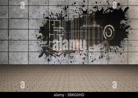 Splash showing technology interface Stock Photo