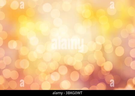 Abstract bokeh pattern is glowing in flat design, transparent background showing warm light spots Stock Photo