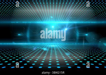 Technological glowing background Stock Photo