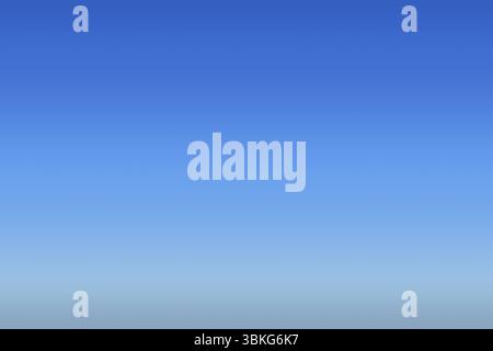 Uniform sky gradient is shifting from deep azure to pale blue tones in flat design Stock Photo