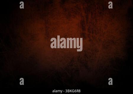 Abstract grunge flat design background is featuring deep red glow and scratched metal texture Stock Photo