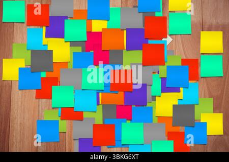 Different color sticky notes Stock Photo