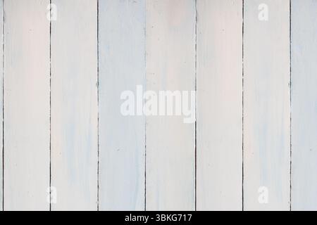 Flat design showcasing weathered vertical wooden planks painted white, revealing grain textures Stock Photo