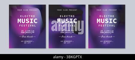 Abstract purple and black gradient background with smooth, flowing waves. Perfect for tech, digital art, posters, or stylish modern design projects. Stock Vector