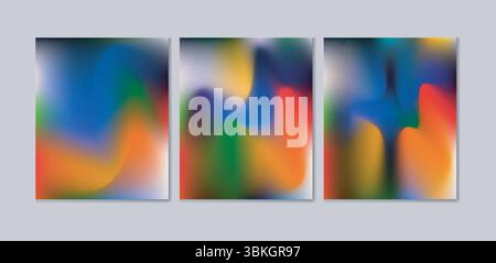 A vivid gradient mesh background featuring a full spectrum of rainbow colors, ideal for use in wallpapers, digital design, presentations, or app UI Stock Vector